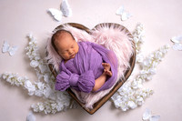Female newborn in studio