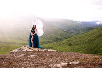 Teal Tulle and Angel Wings