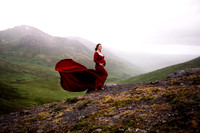 Beauty in Red Gown