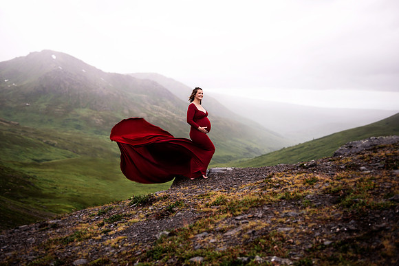 Beauty in Red Gown