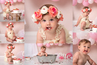 Cream, white and pinks
