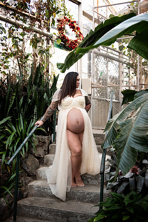 Pearl Cream Sheer Dress Available for Maternity