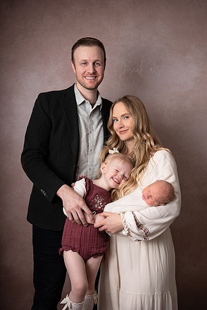 Newborn Family in Studio