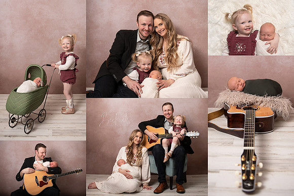 Family Newborn in Studio