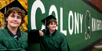 High School Sr. in Graduation Gown