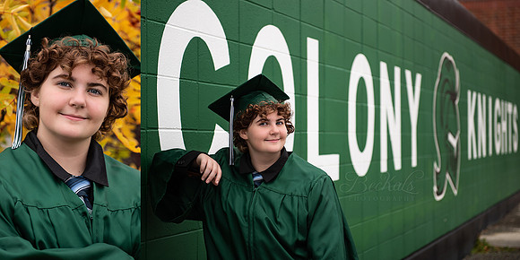 High School Sr. in Graduation Gown