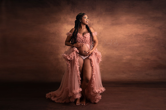 Pink Ruffle Dress Available for Maternity