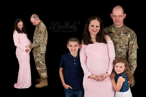 Military Family Maternity in Studio