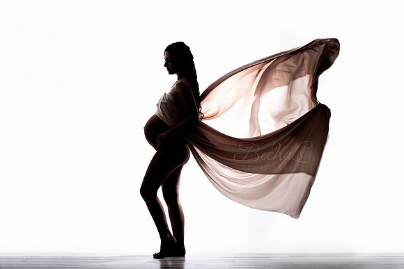 Maternity Fabric Toss Silhouette