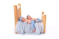 Twin Newborns in Studio